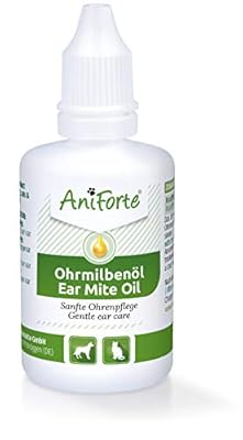 AniForte Ear Mite Drops 50ml for Dogs, Cats, Rodents and Pets - Treatment for Pets and Animals to Kill & Remove Ear Mites, Ear-Drops