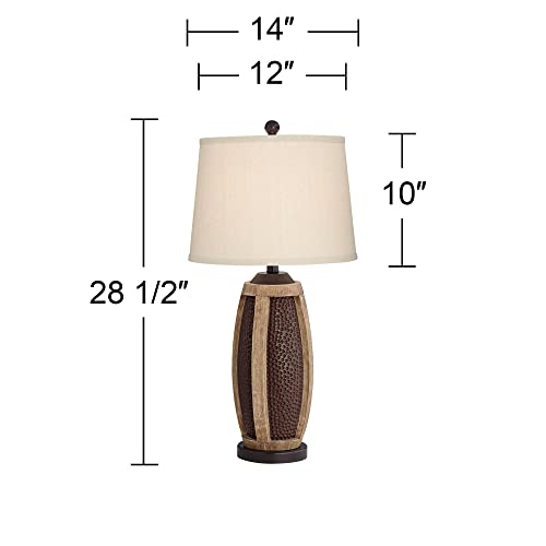 Lámparas de Mesa de Noche Rústicas con USB Set 2 miniatura 4