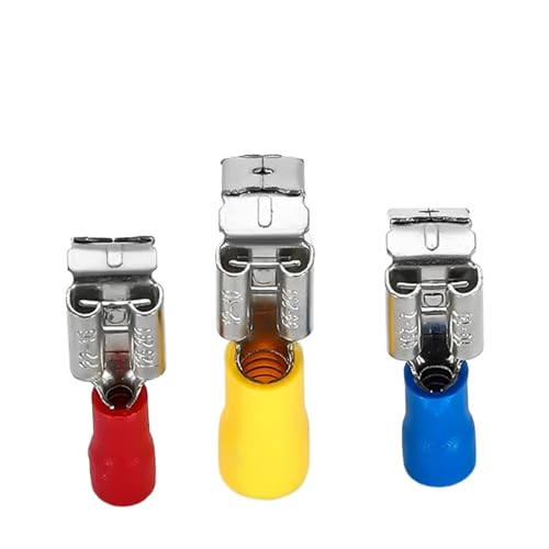 Connecteur pre-isole a ressort d'insertion male femelle PBDD jaune 100 PCS