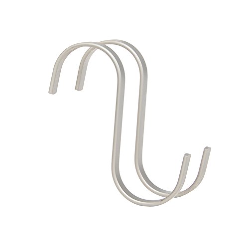 Ruiling Premium 6 Pack Size X-Large Brushed Stainless Flat S Hooks Kitchen Pot Pan Hanger Clothes Storage Rack. #TOP5