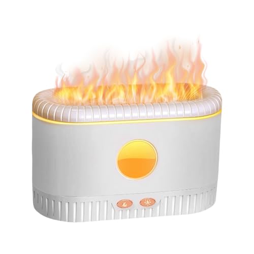 Difusor de llama humidificador | Difusor de aromaterapia con llama humidificador – Desodorante para ambientes sin agua con nebulización fría y apagado automático para salón y dormitorio de L