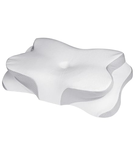 Image of Osteo Sustained Cervical Health Neck Pillow, Contour Zoned Design Ergonomic Pillow for Pain Relief, No-Temperature Affected Memory Foam Pillows, Cooling Pillow Support Side, Back, Stomach Sleeper