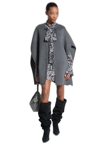 Michael Kors Women's Double-Faced Wool Cape, Derby Hthr, One Size