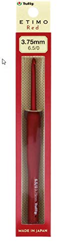 TulipEtimo Red Crochet Hook Soft-Grip 3.75mm - 1pc