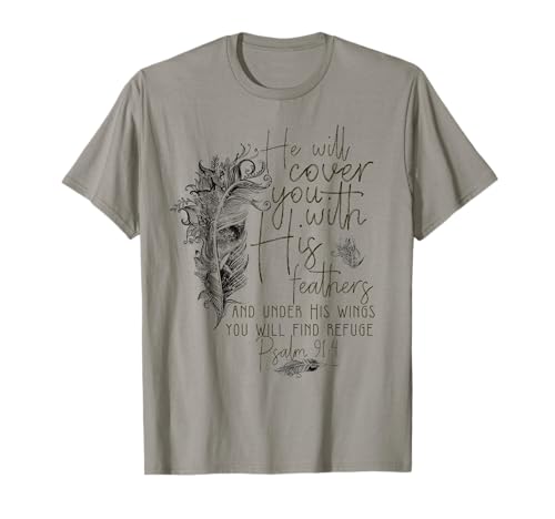 Psalm 91:4 He'll Cover You with His Feathers Bible Verse