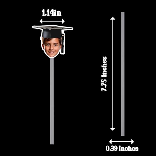 Pitillos personalizados para graduación de papel azul miniatura 4