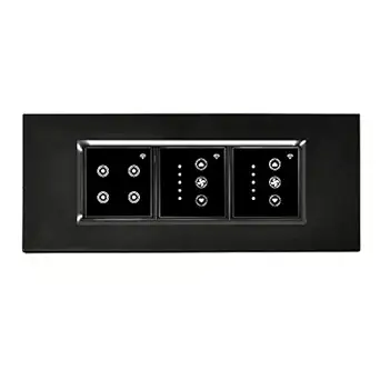 L&G 6 Modular Smart Switch Panel | 4 Smart Switch Control, 2 Smart Fan Regulator l German technology meets Indian Standards (Compatible with Alexa, OK Google & SIRI Shortcut) (Size: 6M- 220 x 90 x 45 mm)