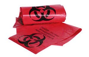 Rhino Red Bio Hazard Can Liners 36 Inches x 48 Inches .87 Mill 150 Bags Per Case