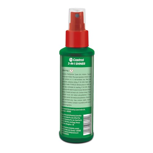 Image of Castrol ANTI RUST LUBRICANT SPRAY for Bikes and Cars (420ML) | Protects from Corrosion | Excellent Lubrication + Castrol 3-in-1 Shiner for Bikes and Cars (100ML) | Provides Long-Lasting Gloss Finish