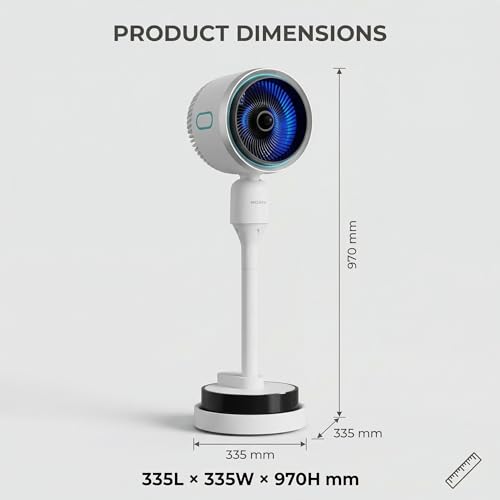 Image of MORPH 707 Smart Fan with Cooling, Heating & Mist (Humidifier) | 120 Airflow, Remote Control, 3 Speed Modes, LED Display, Tower Fan for Home & Office (White)