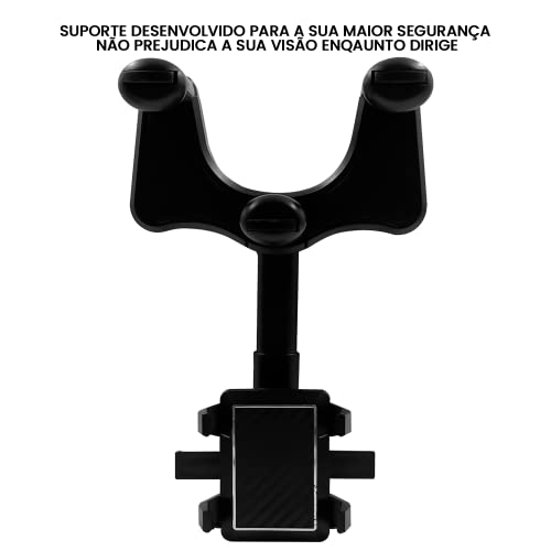 Suporte Celular Universal Smartphone Retrovisor Carro Articulado Retrovisor Multifuncional Resistent