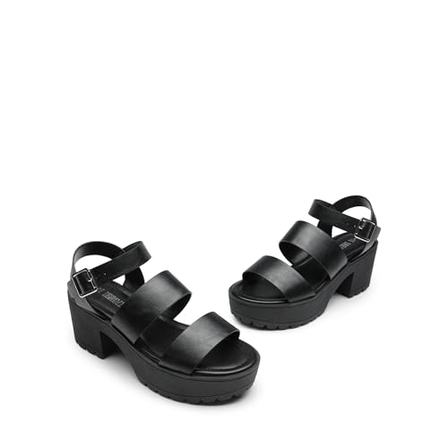 DREAM PAIRS Platform Heels for Women Lightweight Chunky Open Toe Stylish Comfortable Fisherman Sandals with Adjustable Ankle Strap3