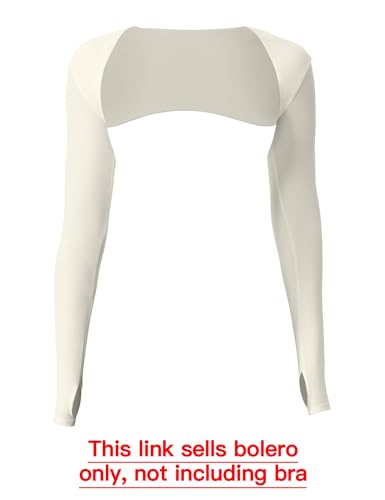 Image of YEOREO Women Crop Top Long Sleeve Bolero Open Front Workout Cropped Shirts Sports Shrug