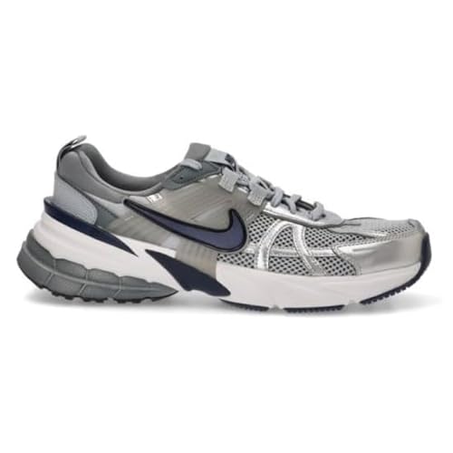 Nike V2K Run Shoes (HJ4497-002, Wolf Grey/Cool Grey/White/Midnight Navy) Size 92