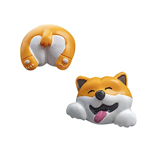 Image of Cute Air Vent Clips Car Accessories, Creative Animal Head and Tail Cartoon Car Air Freshener Vent Clip Car Fragrance Diffuser Perfume Clips Air Conditioner Outlet Vent Clips Decorations, Dog