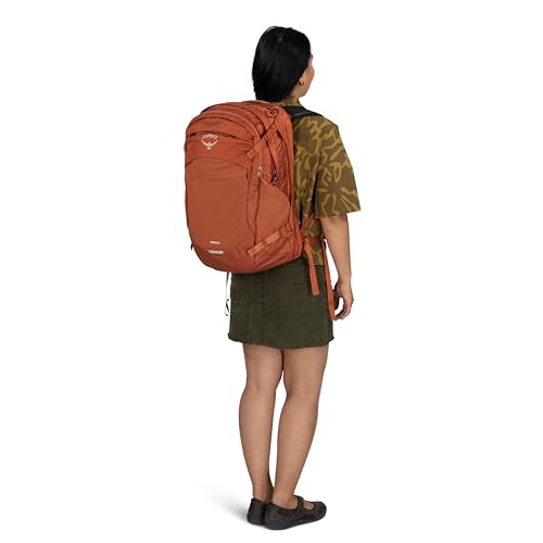 Osprey Nebula Commuter Backpack - Everyday Bag with Laptop Sleeve and Bottle Pockets, Porcelain Orange Heather - Image 16