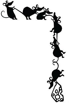 Climbing Cheese Thieves Rat Silhouette Vinyl Wall Decal Mice Sticker