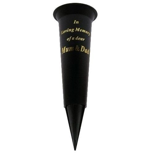 Buy 2 x Graveside Memorial Grave Spiked Flower Vase In Loving Memory of