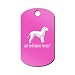 Got Bedlington Terrier Engraved Keychain/GI Tag Mister Petlife rothbury Hot Pink