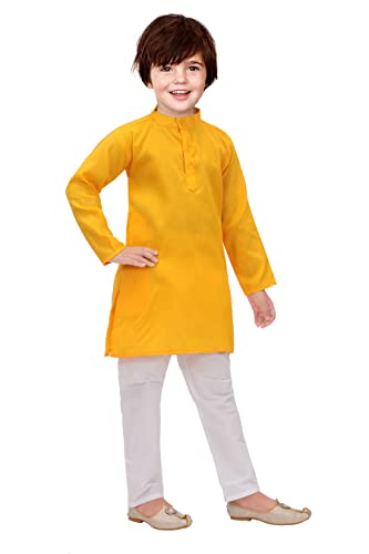 Image of KGN Boys Cotton Blend Regular Solid-Punjabi /Kurta Pajama Set | KGN07 |