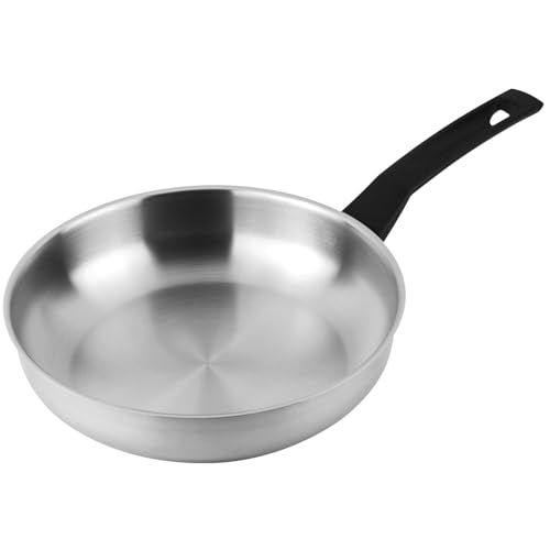 MAGEFESA Essencial Inox - Sartén Plateada de 26cm, Acero Inoxidable, Sin Recubrimiento ni...