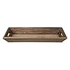 Brown rectangle decorative wood tray  urban country home decor