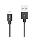 [Apple MFI Certified] Rock 1ft/30cm Nylon Braided Tangle-Free Aluminum Casing 8-pin Lightning to USB Sync/Charger Cable for iPhone X/8/8 Plus/7/7 Plus/6s, New iPad 9.7" (2018)/iPad Pro/Air - Black