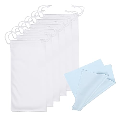 Image of PATIKIL Microfiber Glasses Bag, Sunglasses Pouch Eyeglass Bag Soft Sunglass Case with Eyeglasses Cleaning Cloth
