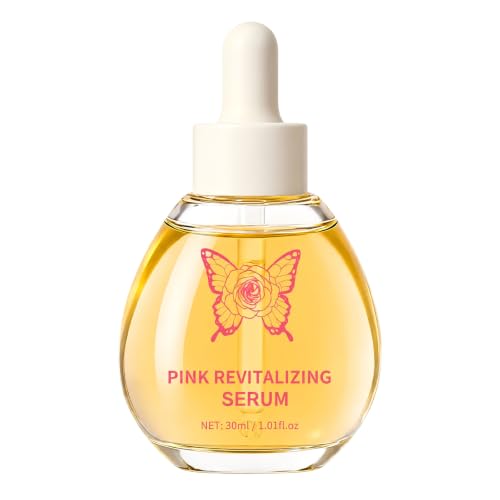 VENROCK Pink Revitalizing Intimate Serum for Women - Hydrating & Soothing Feminine Care Oil with Ginseng & Hyaluronic Acid - Gentle Daily Moisture pH Balanced Fragrance Free (1 fl oz 30ml)