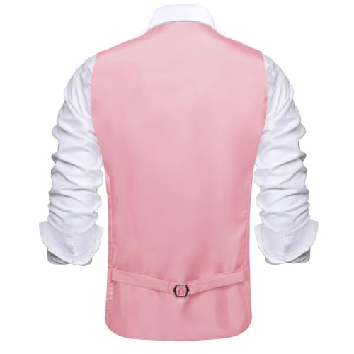 Hi-Tie Suede Leather Vest for Men Western Cowboy Vest Slim Fit Sleeveless V Neck Waistcoat Casual3