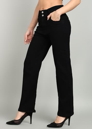 Image of Nifty Women's Denim Stretchable 2-Button Straight Fit Jeans