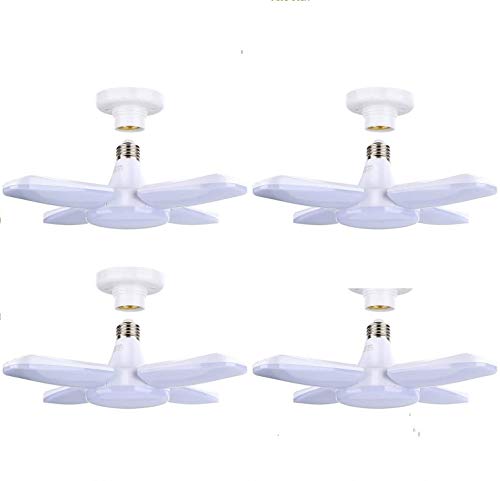 LED Garage Lights, 4PAC K80W 8500Lumens Adjustable Trilights Garage Ceiling Light,80W LED Garage Ceiling Light, CRI 80, 6000k Nature Light for Garage, Barn, Workshop,Warehouse (80w 6000k 4PACK)