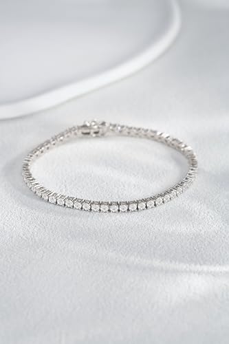 925 Silver 3mm Cubic Zirconia Tennis Bracelet for Woman3