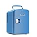 AstroAI Mini Frigo da Camera 4Litri/6Lattine Frigorifero Piccolo con Sistema di Raffreddamento e Riscaldamento Frigorifero Piccolo con Freezer Alimentazione CA/CC per Auto,Casa,Dormitorio (Blu Scuro)