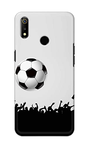 Image of Printed Hard Back Cover Case for Realme 3 | Realme 3i Back Cover (Football Icon) -1302