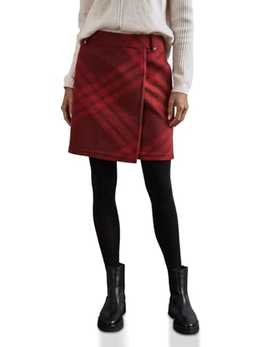 Jupe à carreaux Street One look hivernal chic pour le bureau