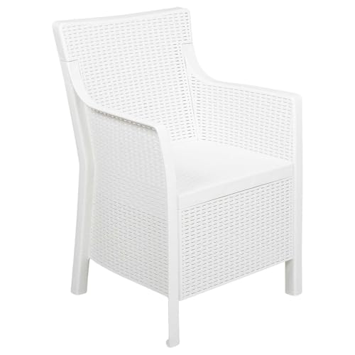 Fauteuil moderne blanc peu encombrant pour optimiser le confort d'un balcon - 4