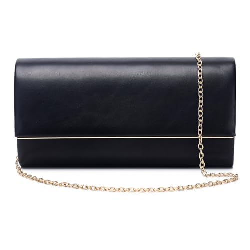 Image of DETARA Women Evening Bag Vegan Leather Clutch Purse Shoulder Crossbody Envelope Bag for Party Wedding Prom Bridal