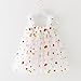 Toddler Girls Cute Tulle Embroidered Summer Dress Loose Sleeveless Kids A-Line Layered Swing Party Dresses for 1-7 Years