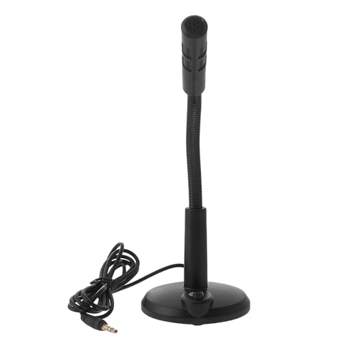 DOITOOL Microphone de Table 35 MM Noir Microphone Portable Multifonction pour Ordinateur et Chat Vocal Micro de Diffusion en Direct Compatible PC et Réunion Son à 360 Degrés Bruit