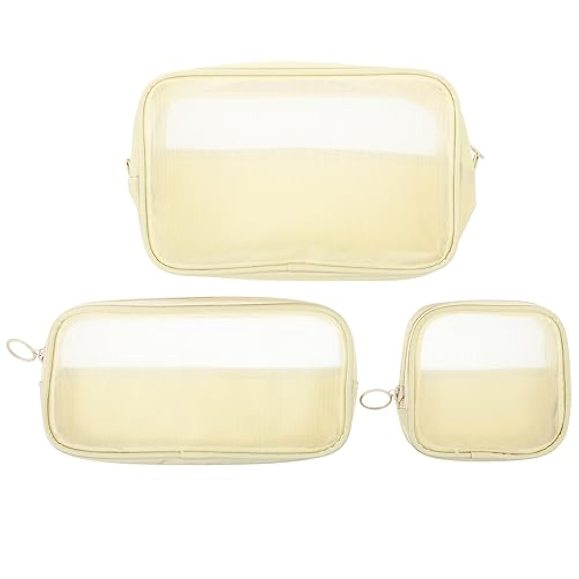 3pcs Makeup Bag Zipper Travel Pouch Assortment