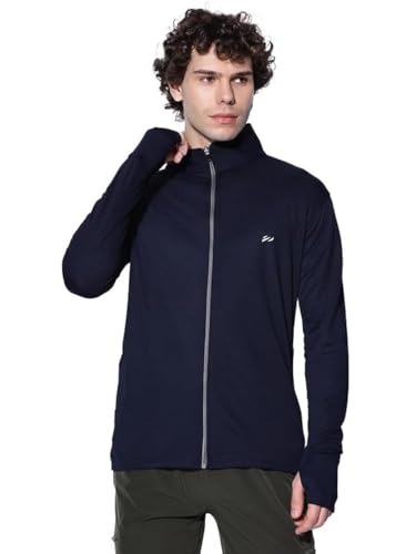 BLUE TYGA Sunscreen Jacket with UV Protection UPF 50+ Jacket with Breathability & Coolrush Technology Lightweight Jackets for Men