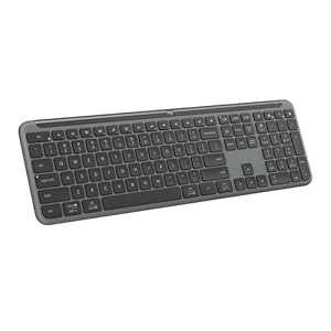 Logitech Signature Slim K950 Wireless Keyboard, Sleek Design, Switch Typing Between Devices, Quiet Typing, Bluetooth, Multi-OS, Windows, Mac, Chrome – Graphite