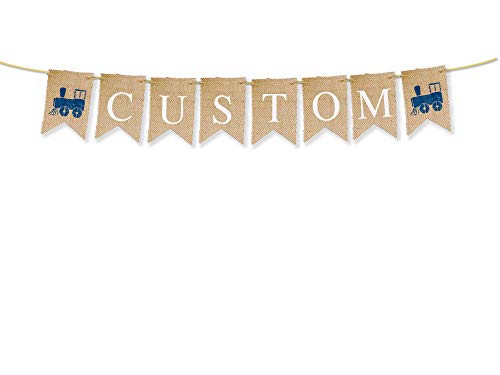 Swanky Party Box | Train Personalized Banner | Custom Birthday Party or Baby Shower Decoration