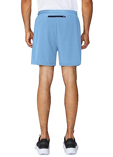 Image of baleaf Men's 5 inch Running Athletic Shorts for Workout Gym Tennis Sports Lightweight Quick Dry with Zipper Pocket