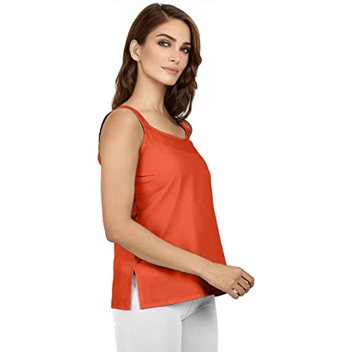 Image of Cotton Short Camisole Non-Stretchable Slip for Women | Short Kurti Slip | Short Camisole | Half-Length Lining | Waist Length Inner | Sameez | Samij(Half Slip)