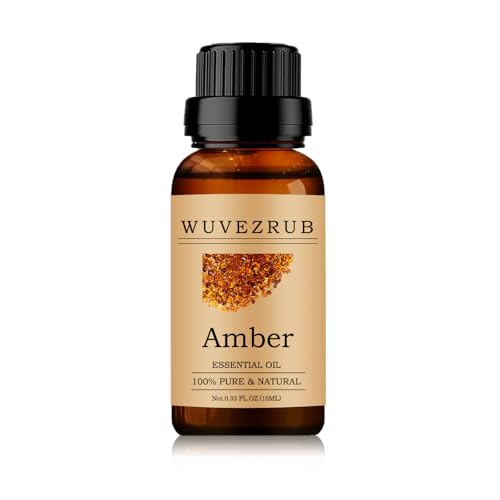 Amber Essential Oils 10ML 100% Pure and Natural Essential Oil for Aromatherapy Diffuser - 0.33 Fl Oz/Amber