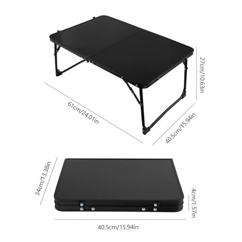 Table de camping compacte d'extérieur légère avec plateau pliant haute résistance - 4