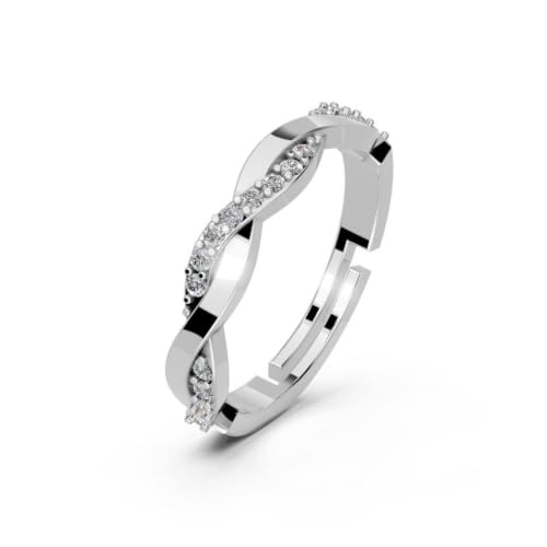 Miss Highness 925 Pure Silver Ring for Women & Girl| Infinity Adj...