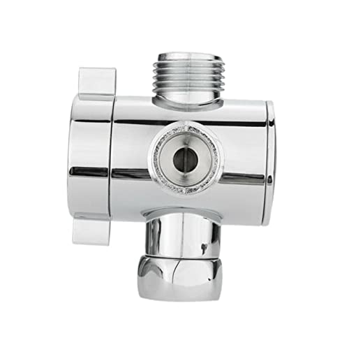SHINEOFI Desviador De Ducha Válvula De Grifo Para Baño Hebilla Circular Plateada Desviador De Vías Para Cambio Rápido De Ducha